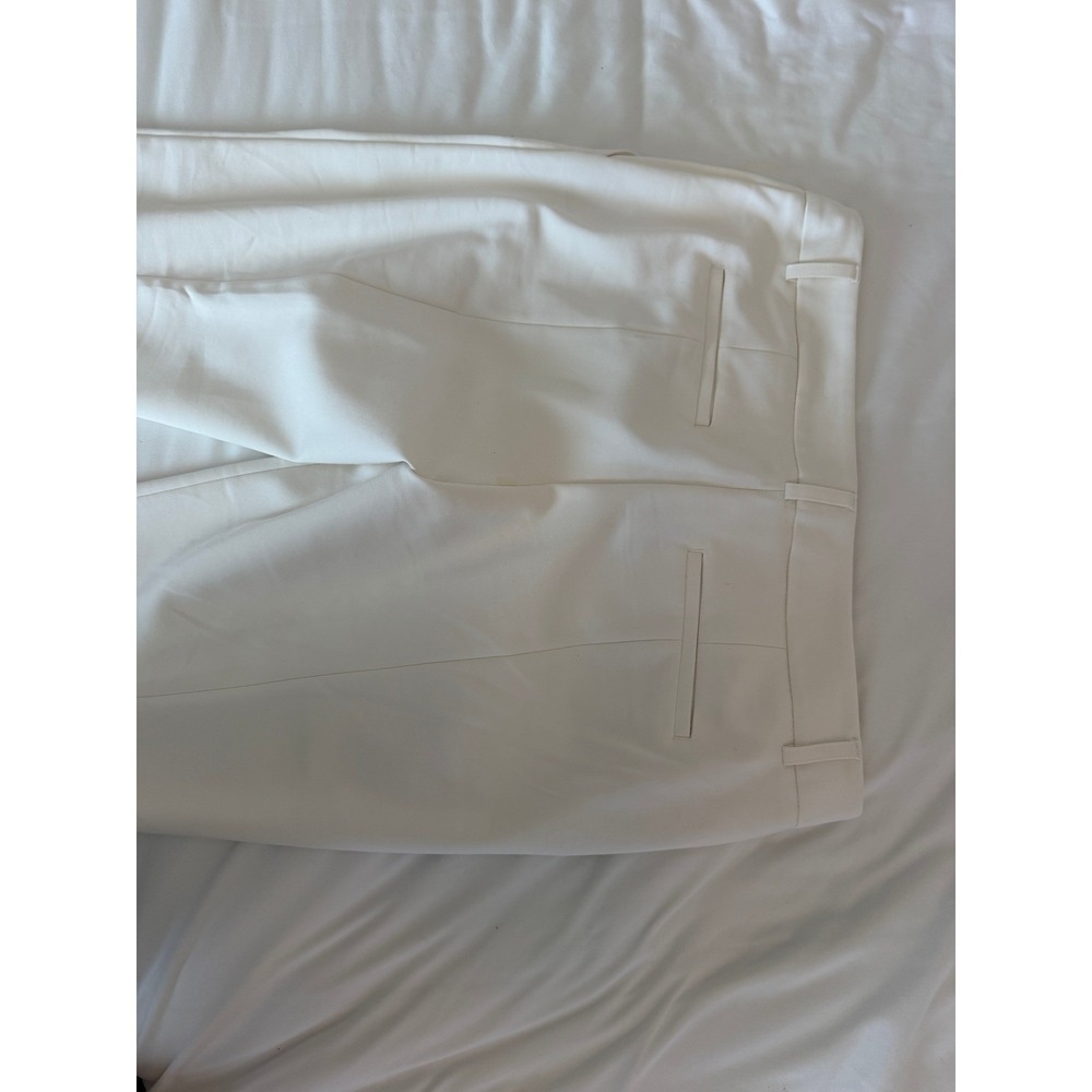 Express Columnist White 2 Piece Pant Suit Set Blazer Size 8 Pants Size 8R - Picture 14 of 16